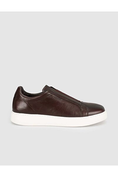 Cabani Brown Genuine Leather Men's Casual Sneaker