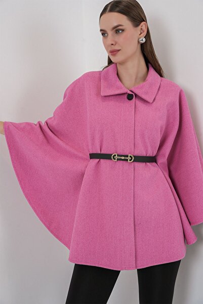 Hiccup BDART Palton Tip Cape Din Tweed Cu Curea