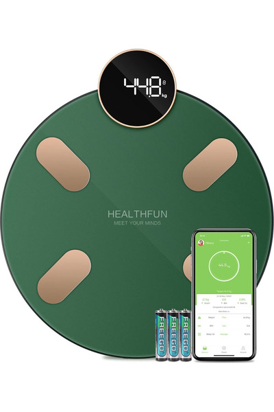 health HealthFun Έξυπνη Ζυγαριά 180 κιλών με Αναλυτή Σωματικού Λίπους & Bluet...