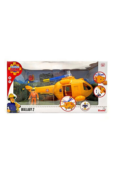 Fireman Sam Set de joacă Elicopter de salvare Wallaby II cu figurina Tom, 3 ani+