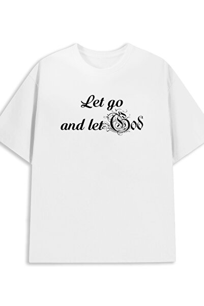 BASEPULSE Go & Let God T-shirt Funny T Shirts Men's 180G 100% Cotton White So...