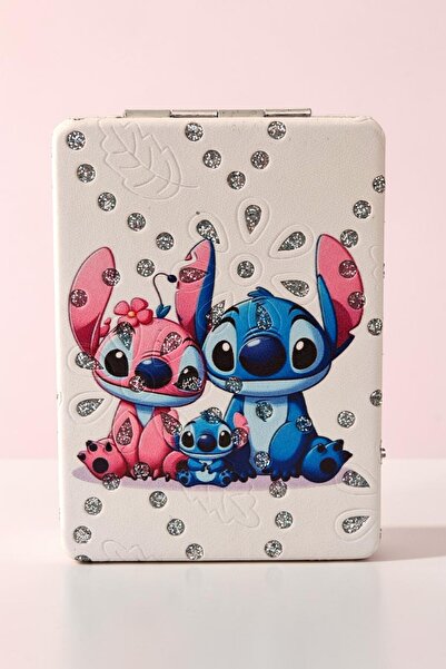Hunga Stitch - Angel Taş Süslemeli Katlanır Cep Aynası Çift Taraflı Şık Makya...