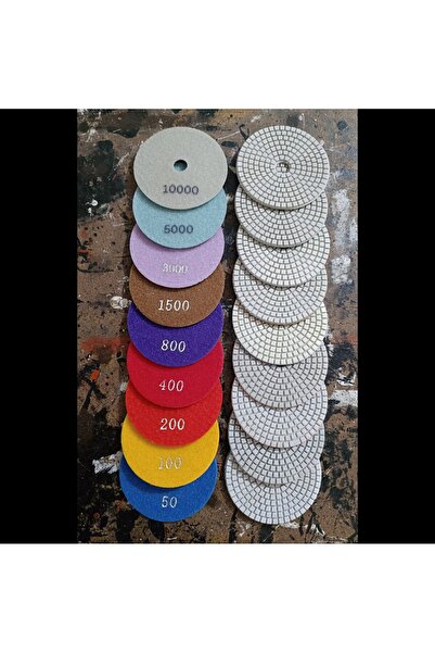 10 Adet A Kalite 10cm Cırt Taban Elmas PED Set