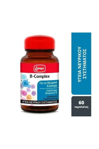 Lanes B-Complex Σύμπλεγμα Βιταμινών Β 60tabs