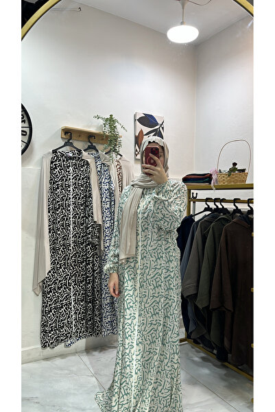 DİLNUVAR Self-Wrapped Viscose Prayer Dress