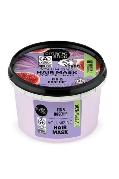 organic shop Volumizing Hair Mask Μάσκα Όγκου για Λιπαρά Μαλλιά, 250ml