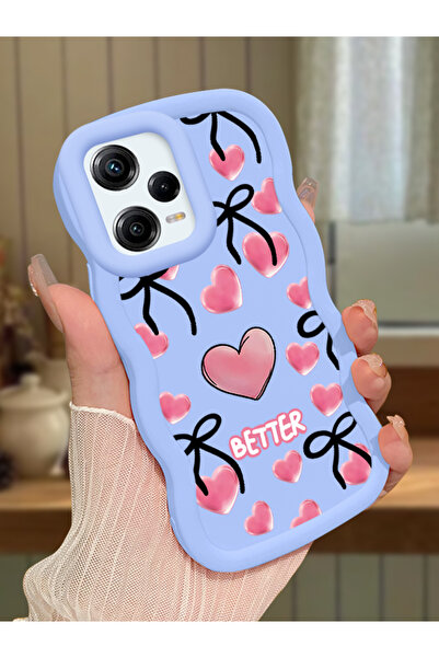 Hontinga Redmi Note 12 Pro 5G Uyumlu Kılıf kamera koruyucu Mavi Silikon Coupl...