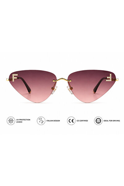 OEM Ochelari de Soare pentru Femei, model Finesse Rose – UV400, Design Italia...