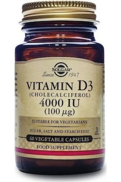 Solgar Vitamin D3 4000IU (100μg) 60Veg.Caps