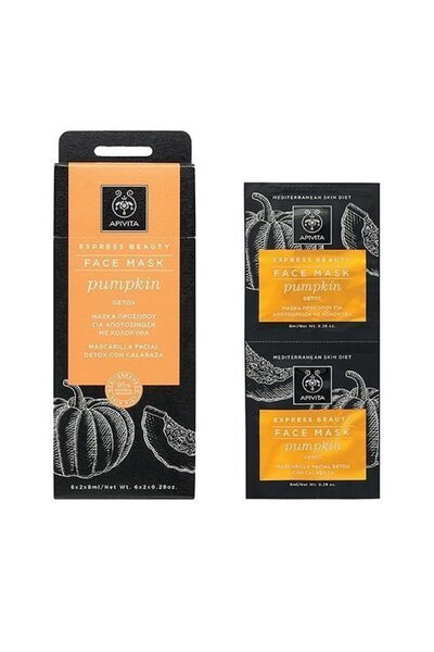Apivita Express Beauty Face Mask, Μάσκα Προσώπου με Κολοκύθα για Αποτοξίνωση ...