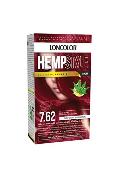 Loncolor Vopsea Permanenta pentru Par cu Amoniac - HempStyle, nuanta 7.62 Ros...