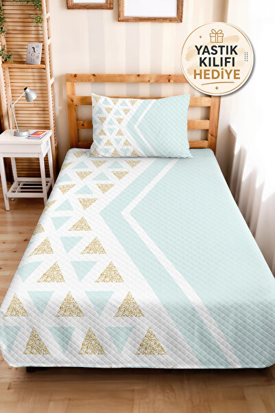 Evimde Bambaşka Set cuvertură de pat matlasată, cu design geometric, culoare ...