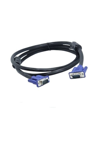 OEM Cablu VGA 15 pini, dublu ecranat, conectori filetați, negru, 1,5m