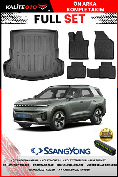 ko kaliteoto Ssangyong Torres Benzinli 2025 Model 3D Bagaj Havuzu Ve Paspas S...