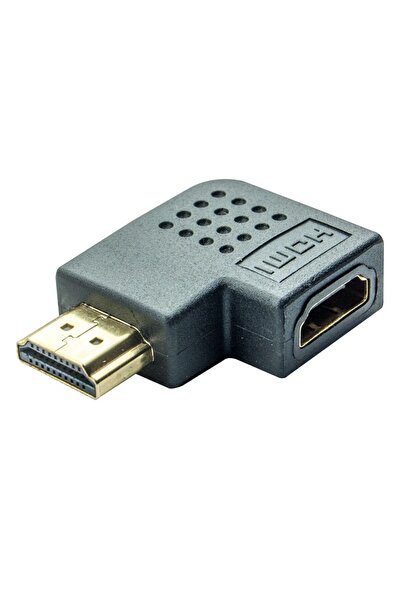 POWERTECH αντάπτορας HDMI CAB-H037, γωνιακός, 90° right, μαύρος