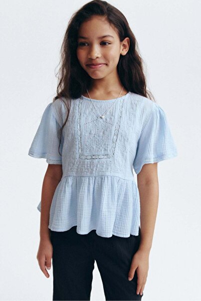 H&M Broderie-anglaise muslin top