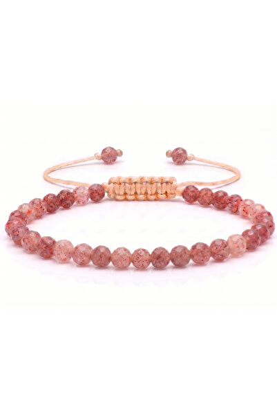 MANAVA Bratara cu pietre semipretioase Cuart cherry