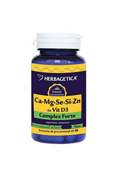 herbagetica CA+MG+SE+SI+ZN Organice CU D3 Herbagetica, 120 capsule