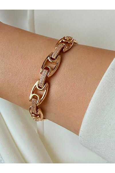 ZÜLİSCH Steel Bracelet Original Xuping Quality Zircon Stone Rose Gold Color S...