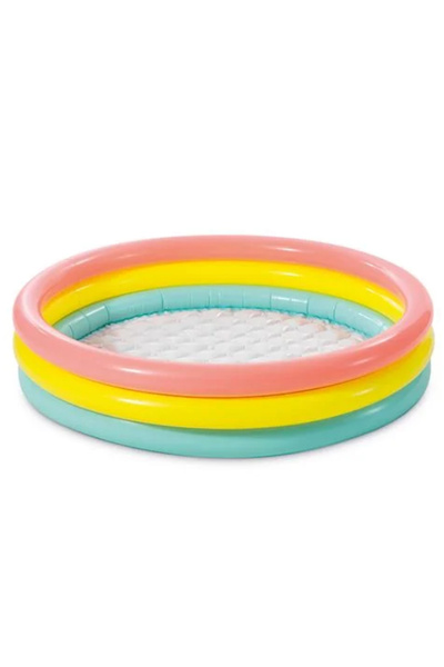 Intex Piscina Gonflabila pentru Copii, cu 3 Inele si Podea Moale, Capacitate ...