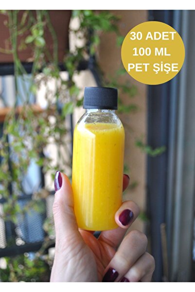 Qualitev 30 Pieces 100 ml Gınger Shot Detox Bottle Pet Bottle 100 Cc Transpar...