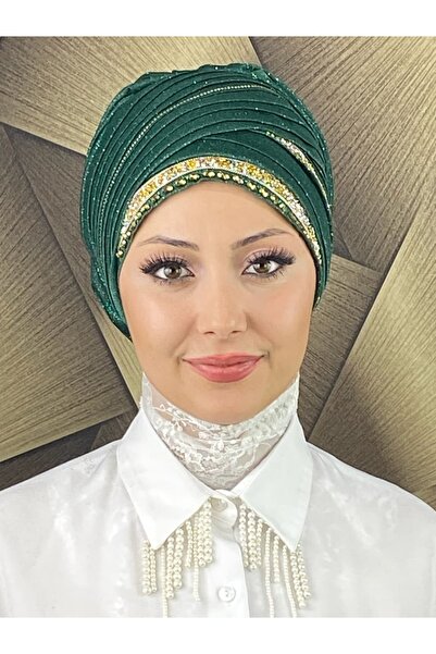 BUTİKAMBAR شال بون للسهرة مرصع بالأحجار الذهبية