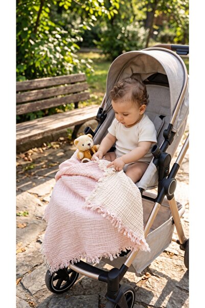 MYLASA HOME 100% Cotton Muslin Baby Blanket Double Sided 100X120 cm