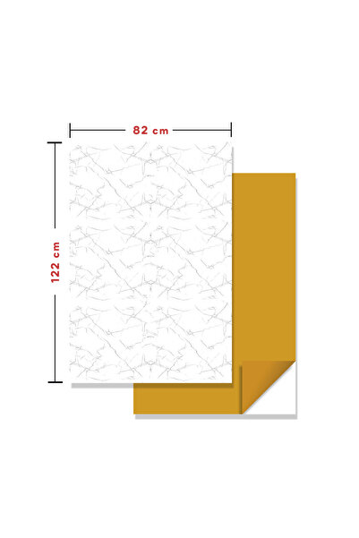 TİNK Kendinden Yapışkanlı Mermer Desenli Panel Silver Desen 82x122 (1 Adet ) ...
