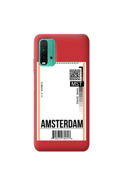 Other Xiaomi Poco M3 Amsterdam Travel More Red Colored Silicone TPU Θήκη