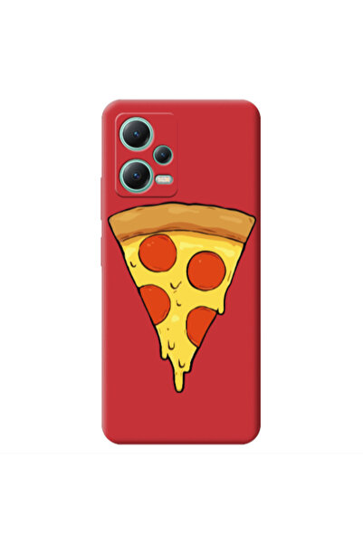 Other Xiaomi Redmi Note 12 Pro 5G Pizza Slice Red Colored Silicone TPU Θήκη