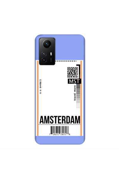 Other Xiaomi Redmi Note 12s Amsterdam Travel More Light Purple Colored Silico...