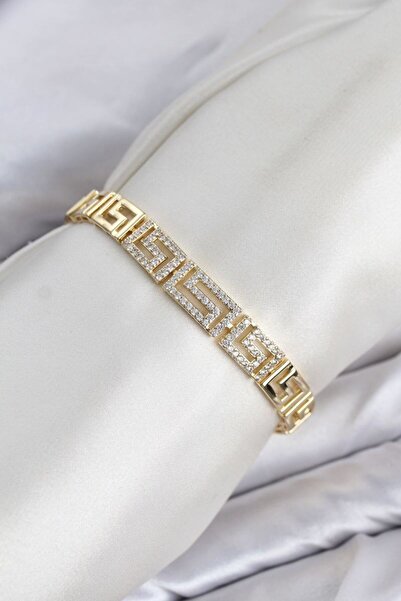 norsary Cm Labirent Model Zircon Stone Vip Series Gold Color Brass Women's Br...