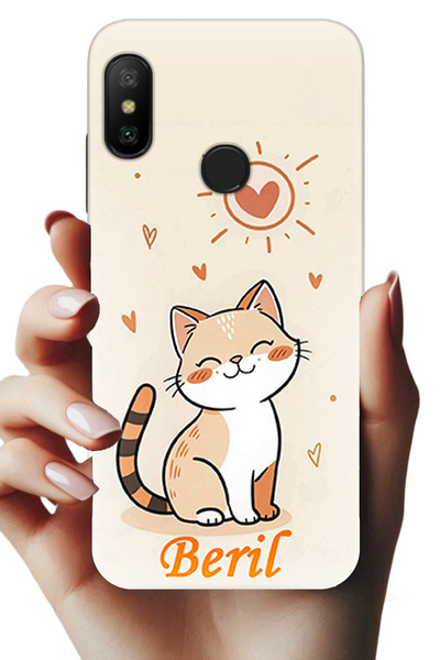 Noprin Xiaomi Redmi Note 6 Pro Kılıf - İsimli Yazılı Kişiye Özel Kişileştirel...