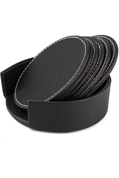 The Bros PU Leather Heat-resistance Cushion Cup Coasters (6 Pieces)