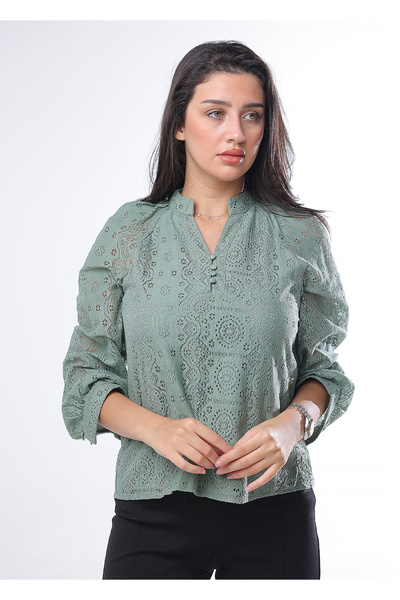 BRATO Formal Lace Blouse