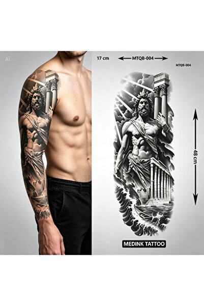 medink tattoo 2 Hafta kalıcı Tam Kol Kaplama Geçici Dövme Sticker Tattoo