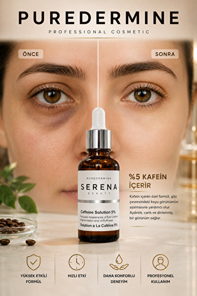 Puredermine Professional Cosmetic %5 Kafein Göz Altı Serumu – Göz Çevresinde ...