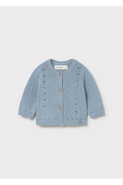 MAYORAL Newborn Baby Mercerized Cardigan Blue