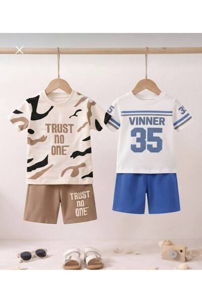 Milanlı Kids Boy's 2-Piece Cotton Summer Set