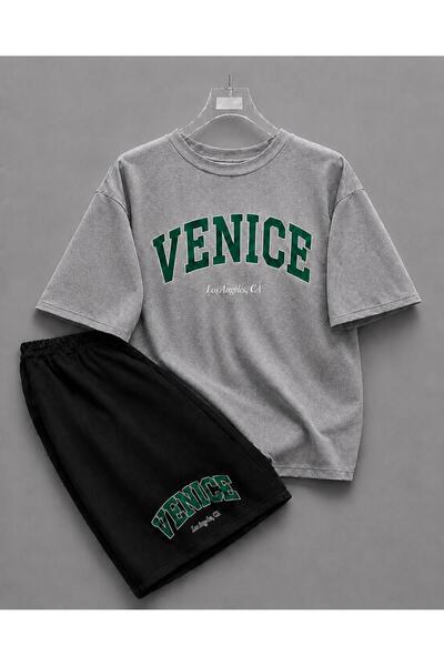 zeag Unisex Venice Printed Shorts and T-Shirt Set