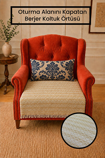 Gizo Home Hsn |   Cotton Single Armchair Cover for Seating |   Non-Slip Armch...
