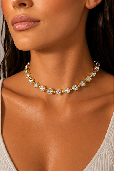 Bo Takı ve Aksesuar Choker Necklace with Stone