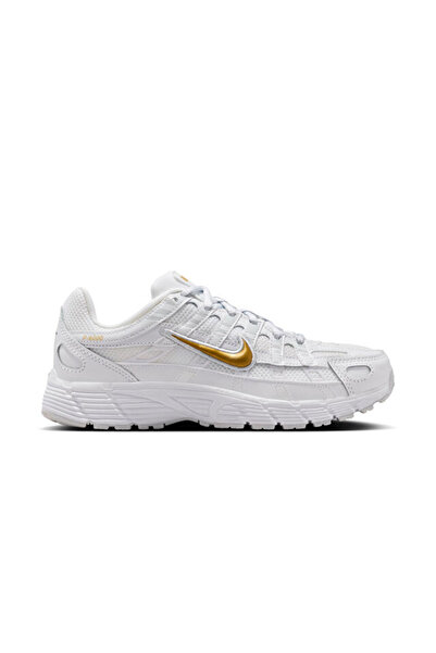 Nike P-6000 Retro Koşu Stili Günlük Spor Ayakkabı Beyaz / Metalik Altın