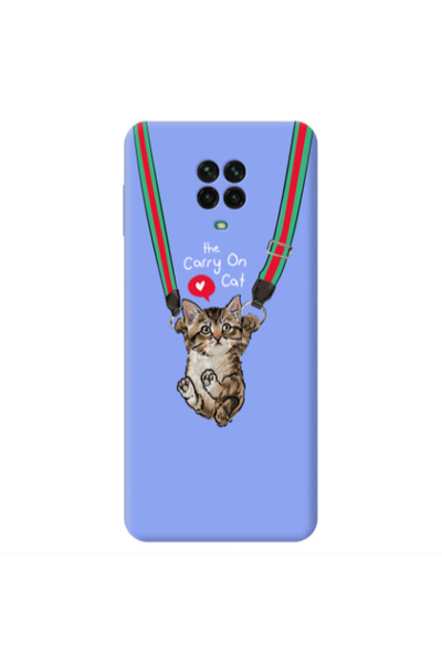 Other Xiaomi Redmi Note 9 Pro Swinging cat Light Purple Colored Silicone TPU ...