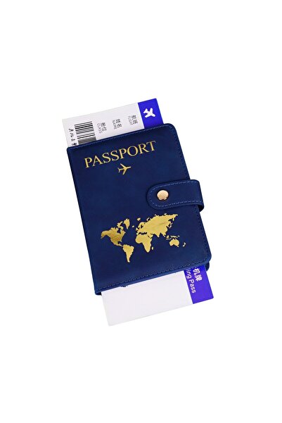 Beypa Ticaret Pasaport Kılıfı Desenli-Tokalı