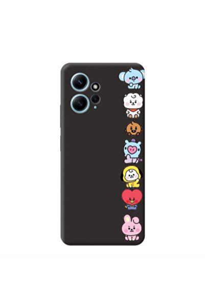 Other Xiaomi Redmi Note 12 4G Lovely animals Black Colored Silicone TPU Θήκη