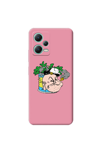 Other Xiaomi Redmi Note 12 Pro 5G Popeye Pink Colored Silicone TPU Θήκη