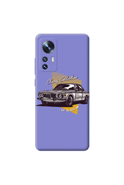 Other Xiaomi Mi 12 Classy Collection Purple Colored Silicone TPU Θήκη