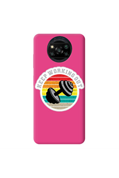 Other Xiaomi Poco X3 /X3 Pro Keep working out Fuchsia Colored Silicone TPU Θήκη