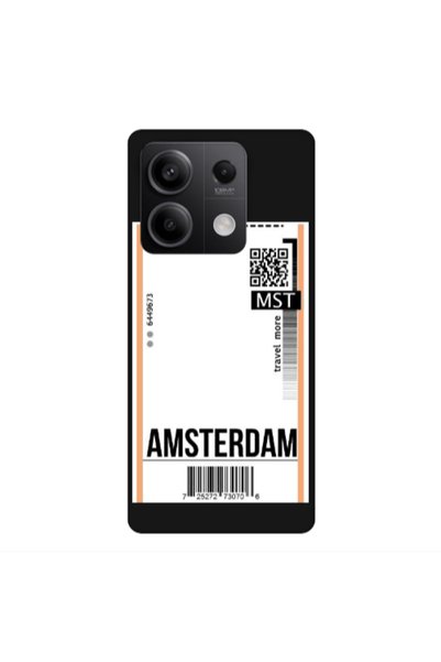 Other Xiaomi Redmi Note 13 5G Amsterdam Travel More Black Colored Silicone TP...